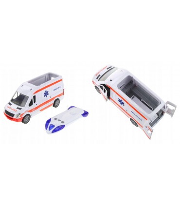 Karetka pogotowia Ambulans otwierane drzwi Światło Dźwięk 