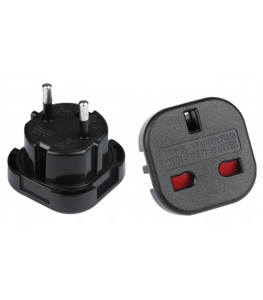 Adapter sieciowy 230V UK na EU Gniazdo Anglia - Wtyczka Europa