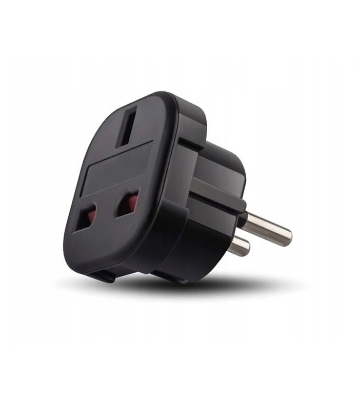 Adapter sieciowy 230V UK na EU Gniazdo Anglia - Wtyczka Europa