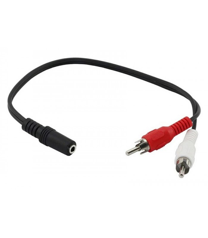 Kabel przejściówka wejście Jack 3,5 na 2 RCA męskie