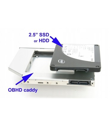 Kieszeń 12,7mm na dysk SSD HDD 2,5 SATA