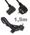 Kabel zasilający PC Monitor Przewód 1,5m Kątowy