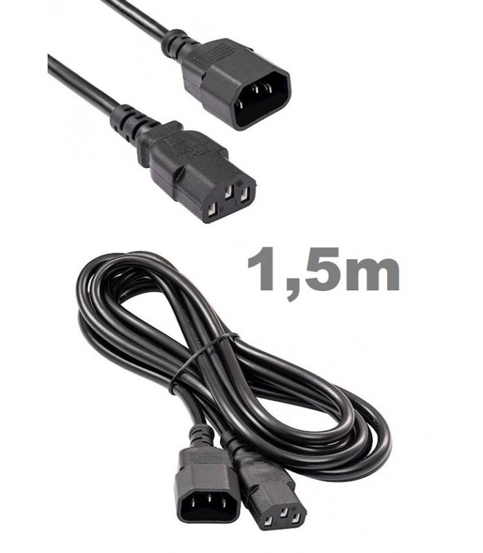 Kabel przedłużacz C13 C14 zasilający serwerowy 1,5m
