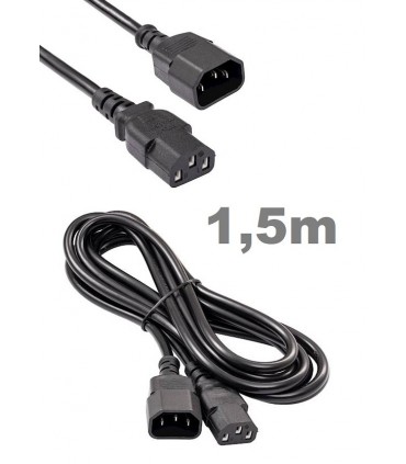 Kabel przedłużacz C13 C14 zasilający serwerowy 1,5m