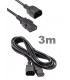 Kabel przedłużacz C13 C14 zasilający serwerowy 3m