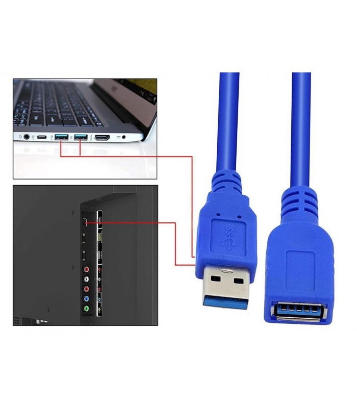 Przedłużacz Kabel AM-AF USB 3.0 szybki 3m
