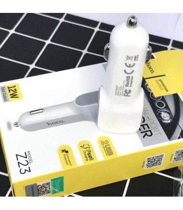 Ładowarka samochodowa 2x USB 12W HOCO Z23
