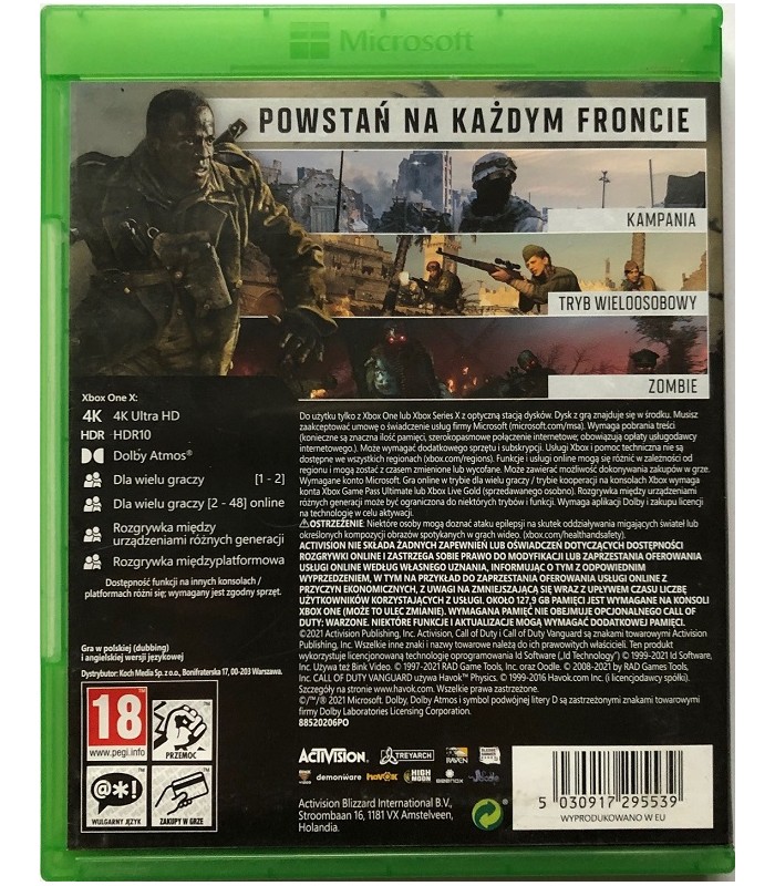 Call of Duty Vanguard Xbox One Series X PL