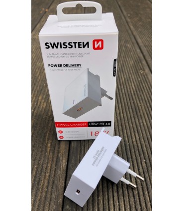 Szybka Ładowarka Sieciowa SWISSTEN 18W PD 3.0 Typ C