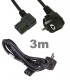 Kabel zasilający PC Monitor Przewód 3m Kątowy