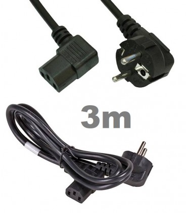 Kabel zasilający PC Monitor Przewód 3m Kątowy