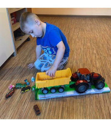 Duży Traktor z Przyczepą Ciągnik Farma Super Zabawka dla Dzieci