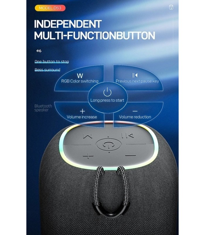 Głośnik Bluetooth Radio FM HIFI 5,4W Jellico DS3 * Super Jakość