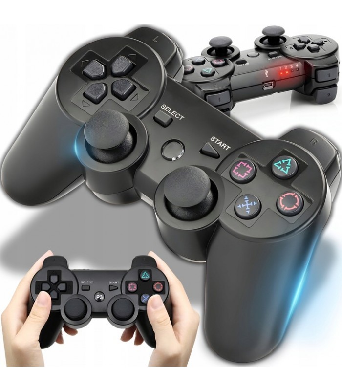 Pad PS3 PC bluetooth Kontroler bezprzewodowy Czarny