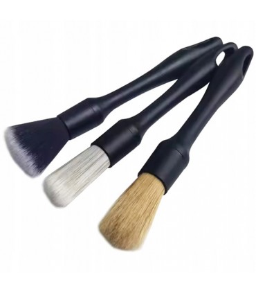 Pędzle do Detailingu zestaw 3szt. Pędzelki do czyszczenia precyzyjnego