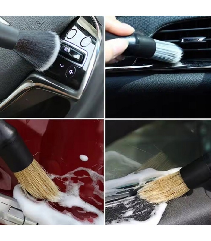 Pędzle do Detailingu zestaw 3szt. Pędzelki do czyszczenia precyzyjnego