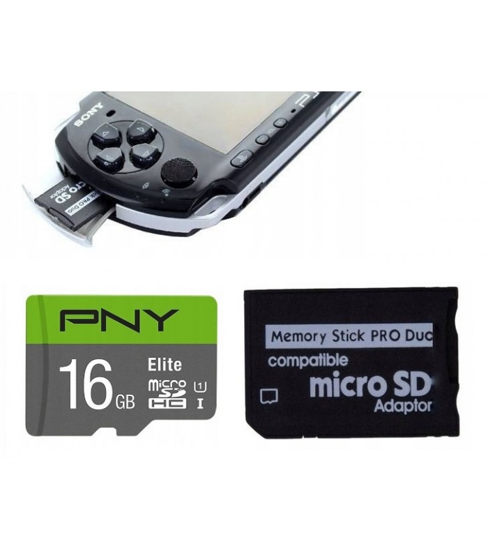 Karta 16GB Elite + Adapter MS PRO DUO do PSP