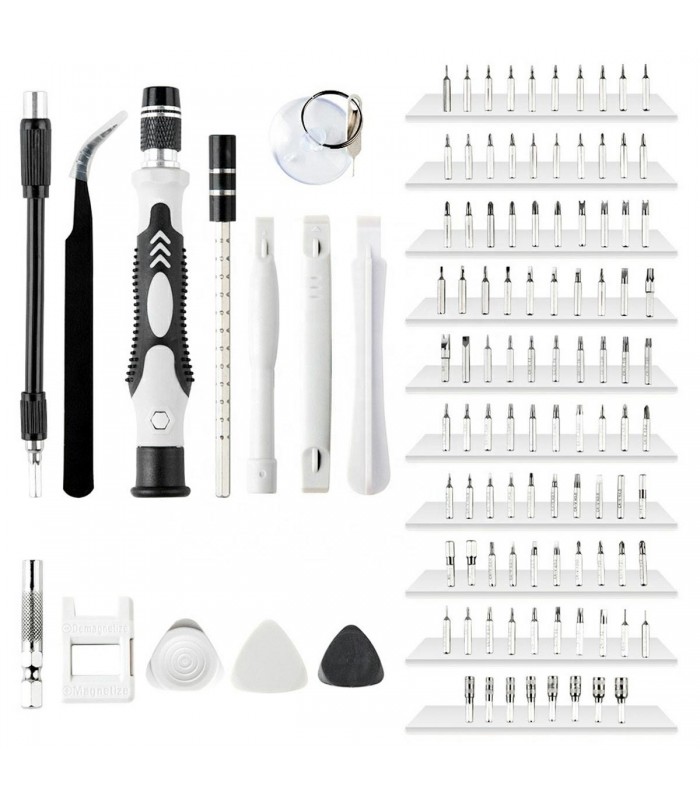 Zestaw narzędzi precyzyjnych śrubokręty Imbus Torx 110el kostki otwieraki