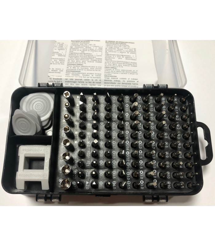 Zestaw narzędzi precyzyjnych śrubokręty Imbus Torx 110el kostki otwieraki