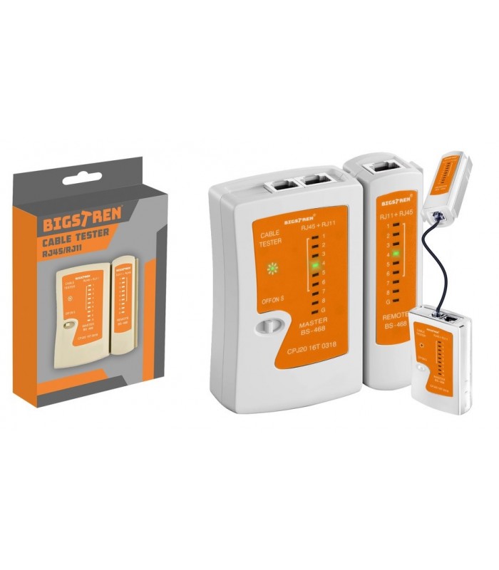 Tester Kabli Sieciowych RJ45 RJ11 Miernik Sieciowy Przewodów LAN