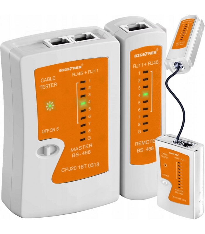 Tester Kabli Sieciowych RJ45 RJ11 Miernik Sieciowy Przewodów LAN