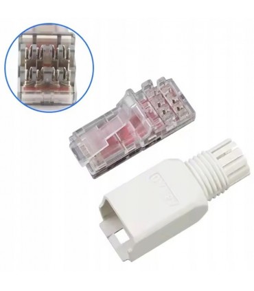 Wtyczka RJ45 Kabel UTP Kat. 6 RJ9 Beznarzędziowy Wtyk