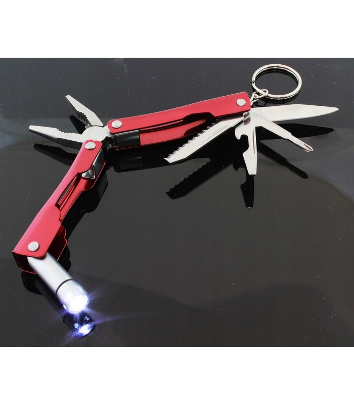 Mini Multitool 6w1 Nóż Scyzoryk Latarka Brelok