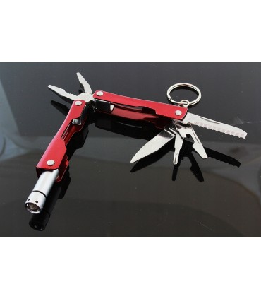 Mini Multitool 6w1 Nóż Scyzoryk Latarka Brelok