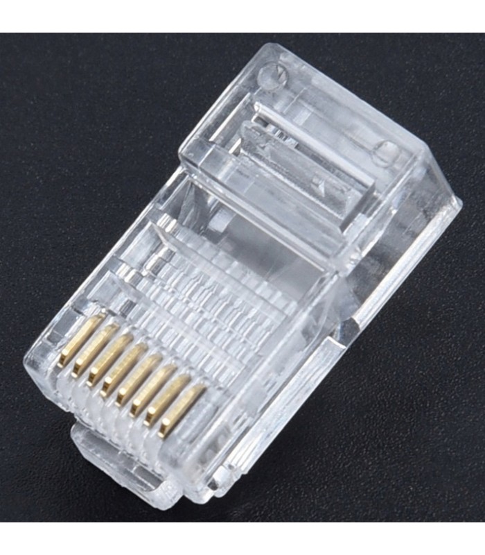 Zestaw końcówek RJ-45 8P8C 100 sztuk Sieciowe Internet Lan 5E