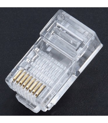 Zestaw końcówek RJ-45 8P8C 100 sztuk Sieciowe Internet Lan 5E