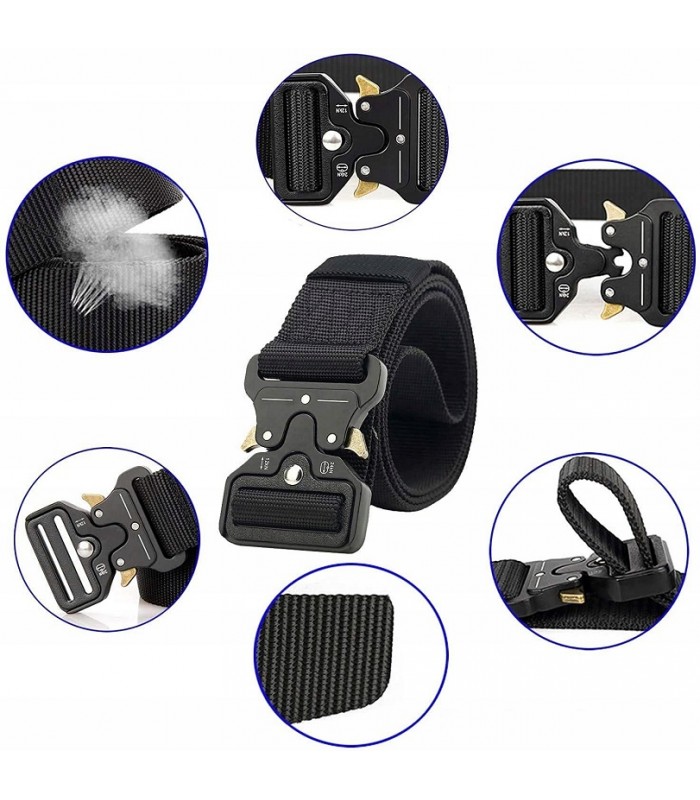 Pas taktyczny SURVIVAL Militarny Wojskowy + Klamra