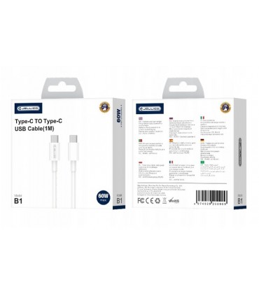 Kabel USB C Typ C PD QC 3.0 1m Szybki 60W JELLICO B1