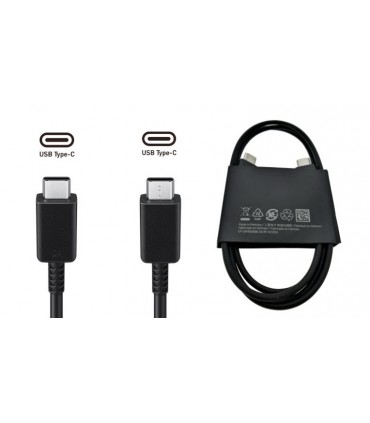 Oryg. Kabel Samsung 2x USB-C 3A 25W 45W 1m Czarny