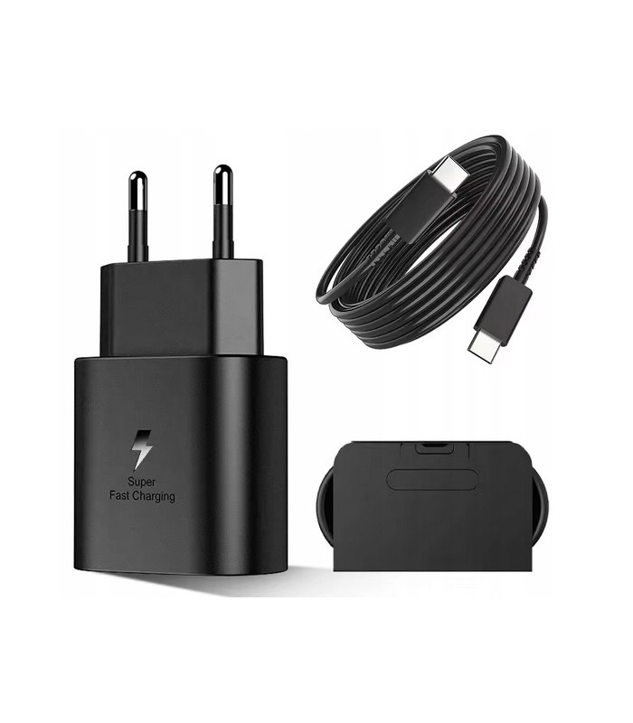 Ładowarka sieciowa PD 25W USB-C + Kabel USB typ C 1M JELLICO EU25