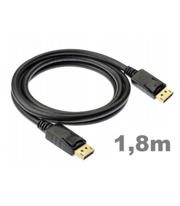Kabel DisplayPort na DisplayPort 1,8m DP-DP Przewód 4K 1,8M