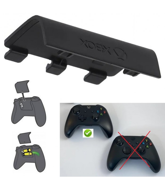 Oryginalna Czarna Klapka baterii pad Xbox One S Mod 1708