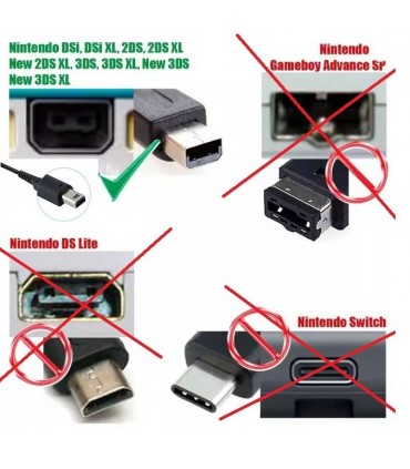 Ładowarka Sieciowa Zasilacz 3DS DSi 3DSXL srebrna * NEW 3DS XL / LL