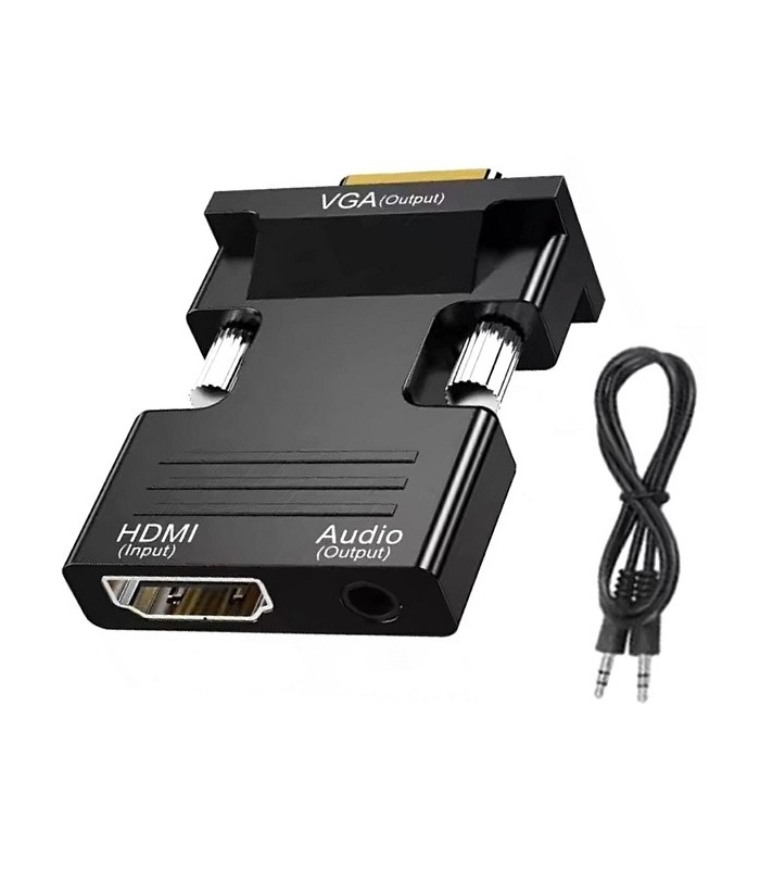 Konwerter HDMI do VGA + Audio Wtyk HDMI - Gniazdo VGA D-SUB