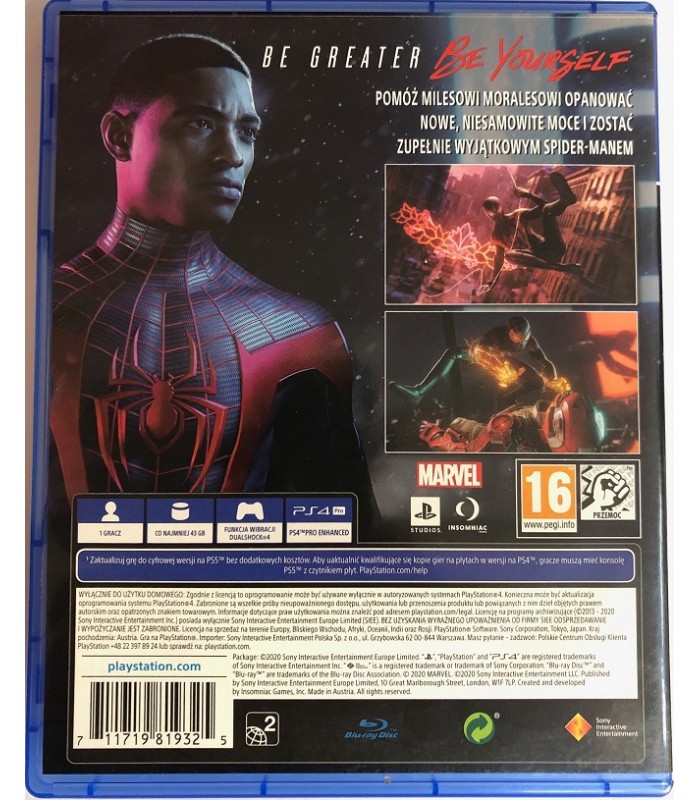 Spider-Man Miles Morales PS4 PL Dubbing
