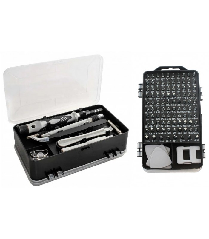 Zestaw narzędzi precyzyjnych śrubokręty Imbus Torx 110el kostki otwieraki