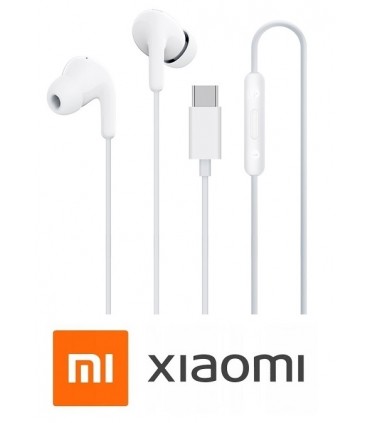 Białe Oryginalne Xiaomi Słuchawki przewodowe USB-C douszne mikrofon