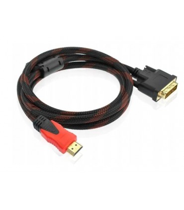 Kabel HDMI-DVI 24+1pin 2m Full HD Oplot Gold Wtyki