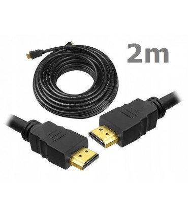 Kabel HDMI HDMI 2m Gold v1.4 3D 4K HD DVBT 2M