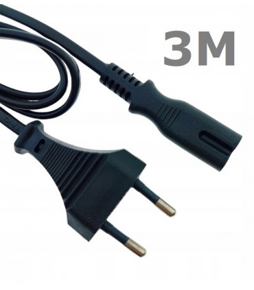 Kabel zasilający 3m ósemka C7 PC RTV AGD Konsole 3M