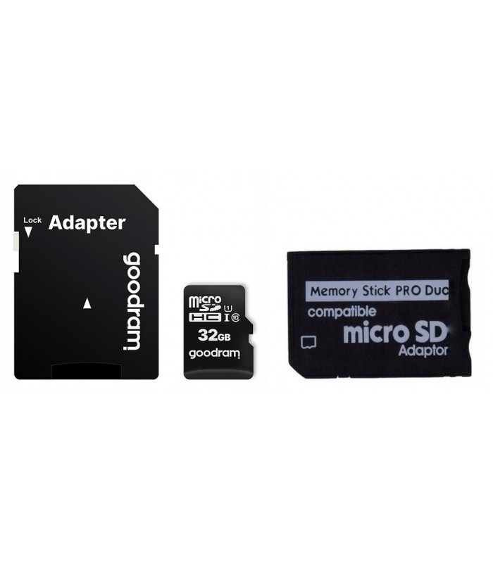 Karta 32GB + Adapter MS PRO DUO do PSP Goodram