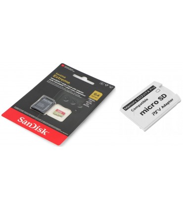 Karta 64GB Sandisk Extreme + Adapter SD2Vita do konsoli PS Vita