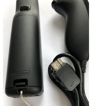 Oryginał Nintendo Kontroler Wii Remote + Nunchuk czarny