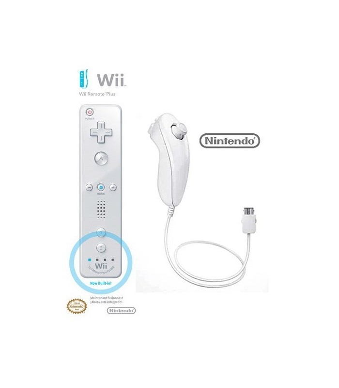 Wii Remote MotionPlus + Nunchuk Oryginalny Nintendo biały